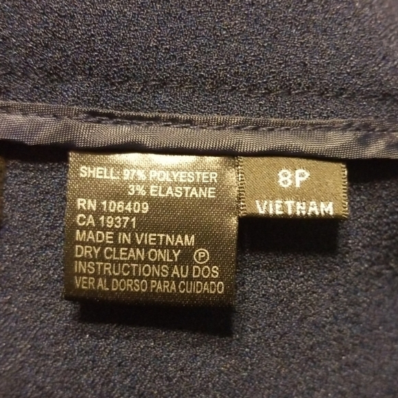 Tahari Navy Crepe Petite Dress Pants - Picture 5 of 17